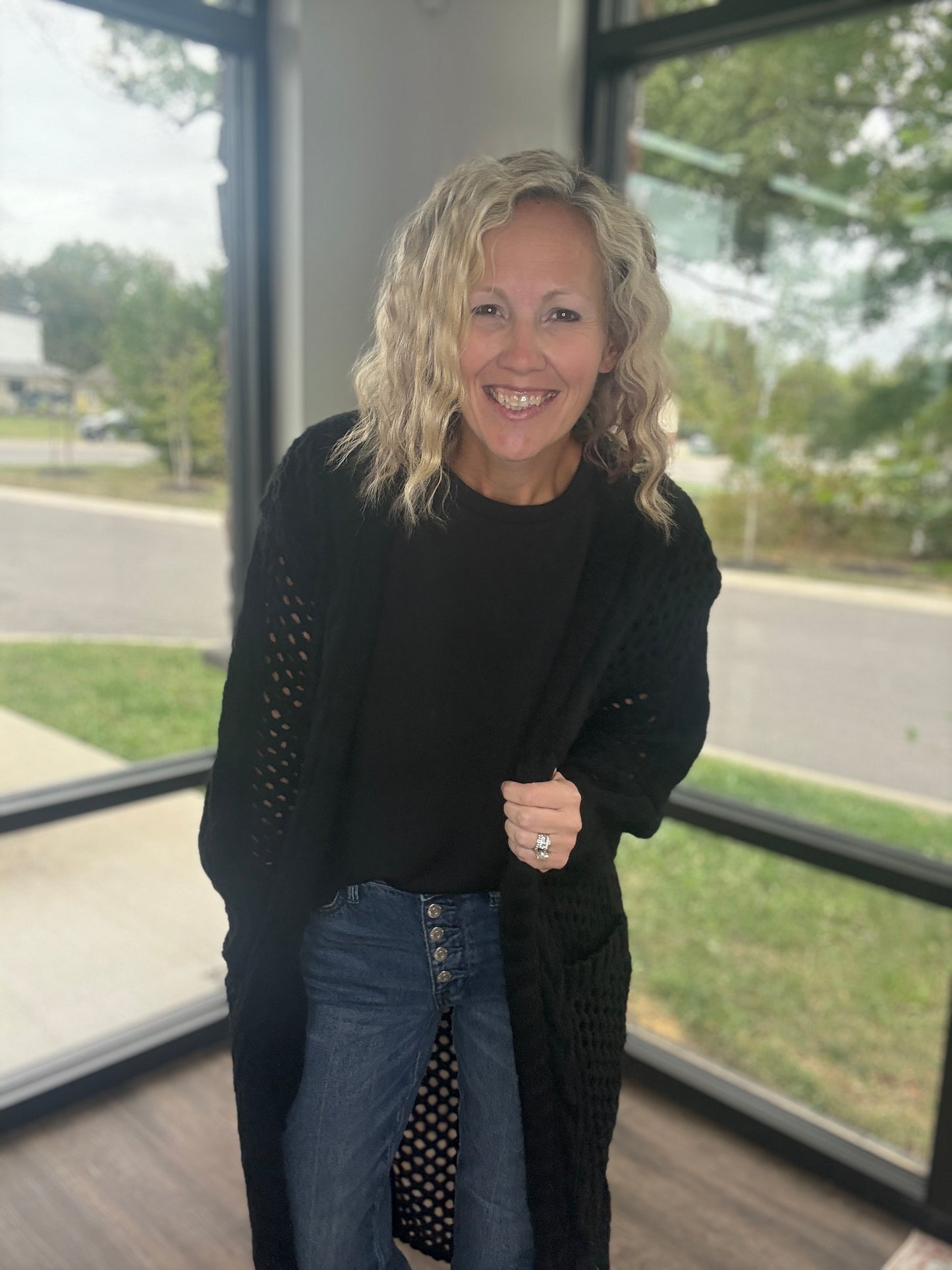 Kandis Knit Cardigan- Black