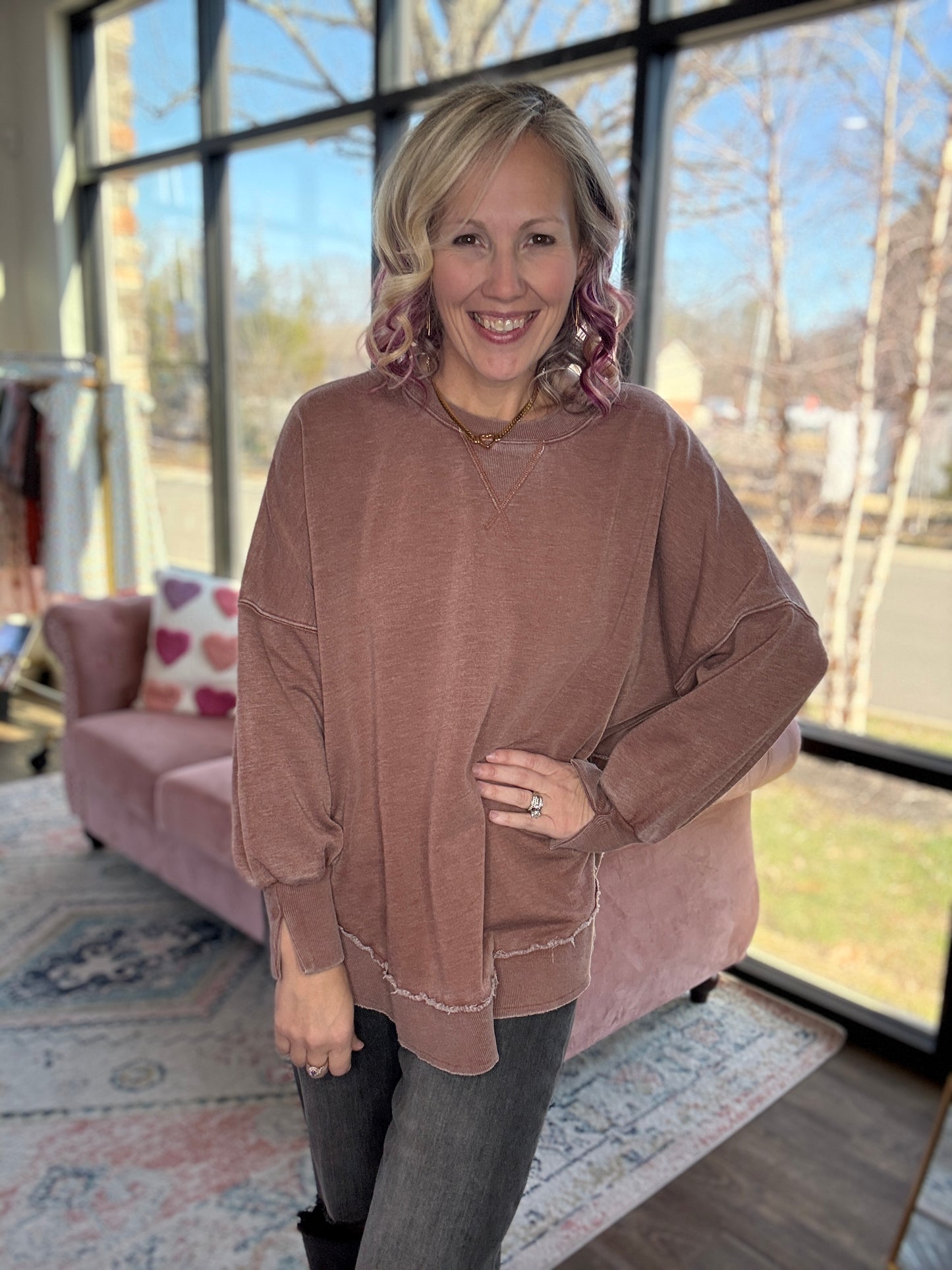 Keepsake Pullover- Mocha