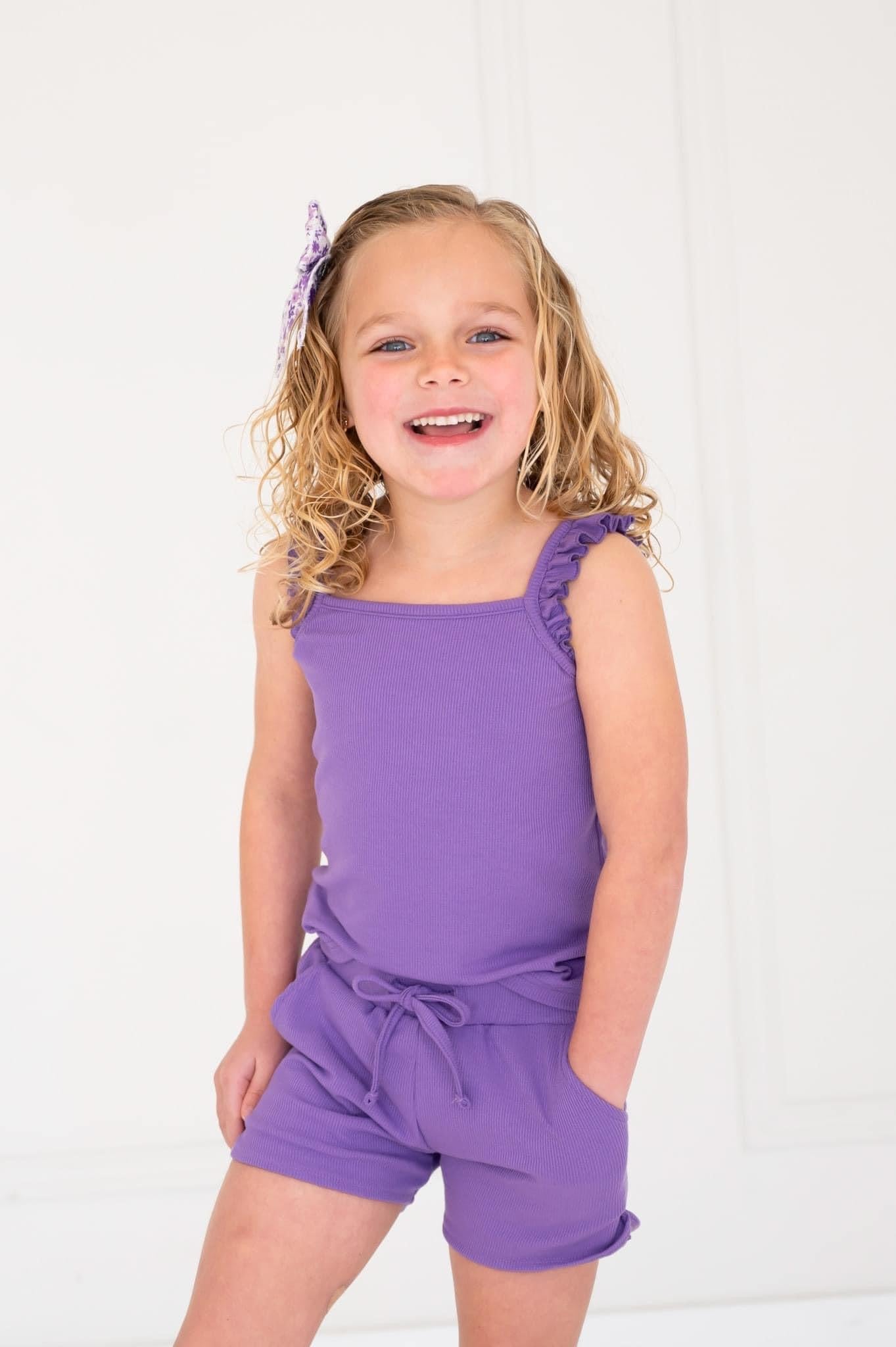 Ribbed Knit Set-Kids