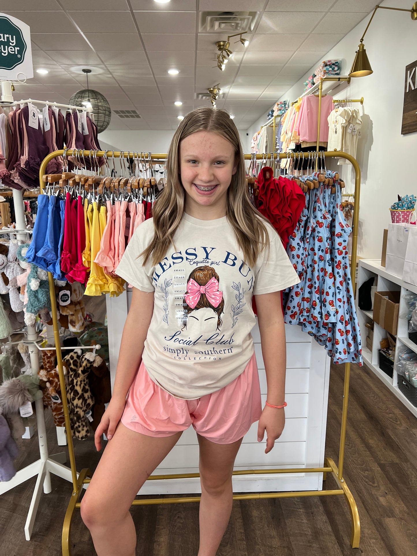 Messy Bun Tee (M & 2XL)