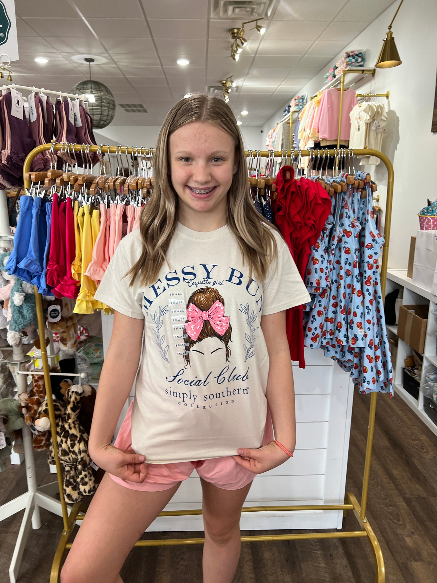 Messy Bun Tee (M & 2XL)