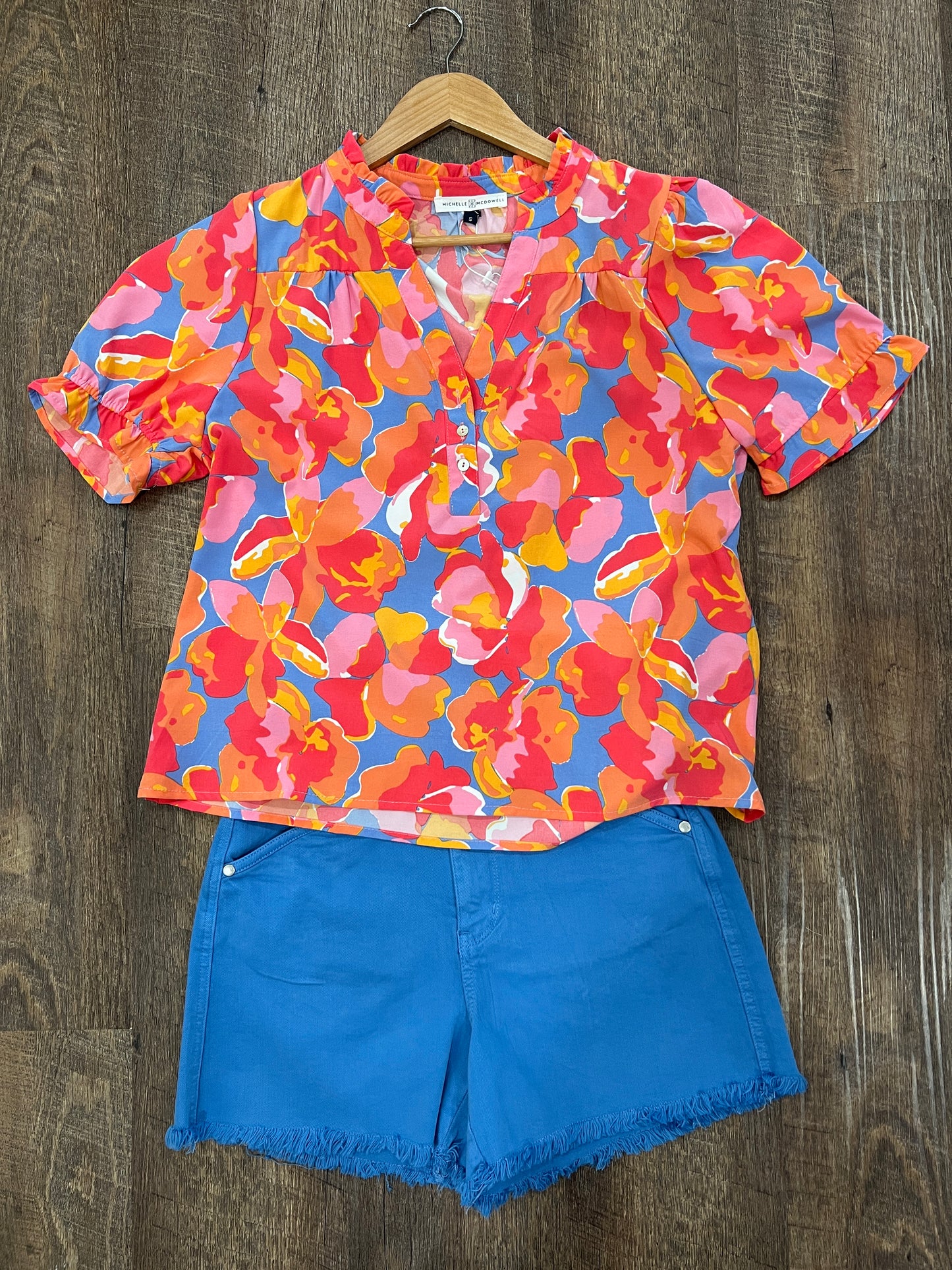 Falling Poppies Top (S)
