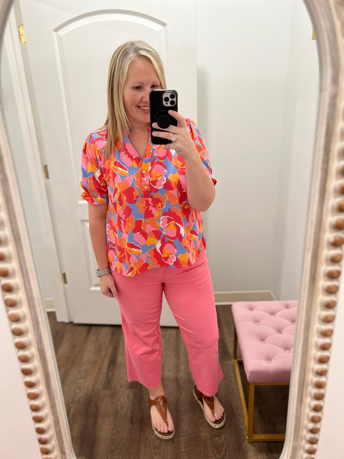 Falling Poppies Top (S)