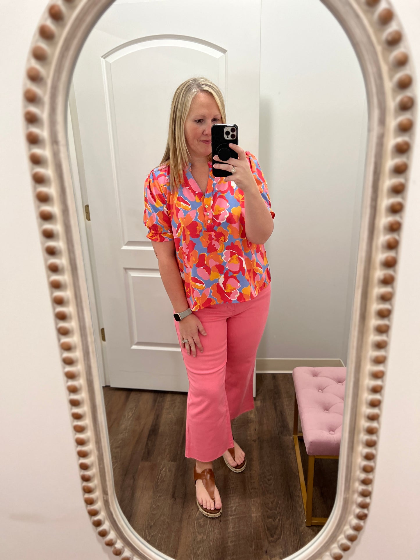 Falling Poppies Top (S)