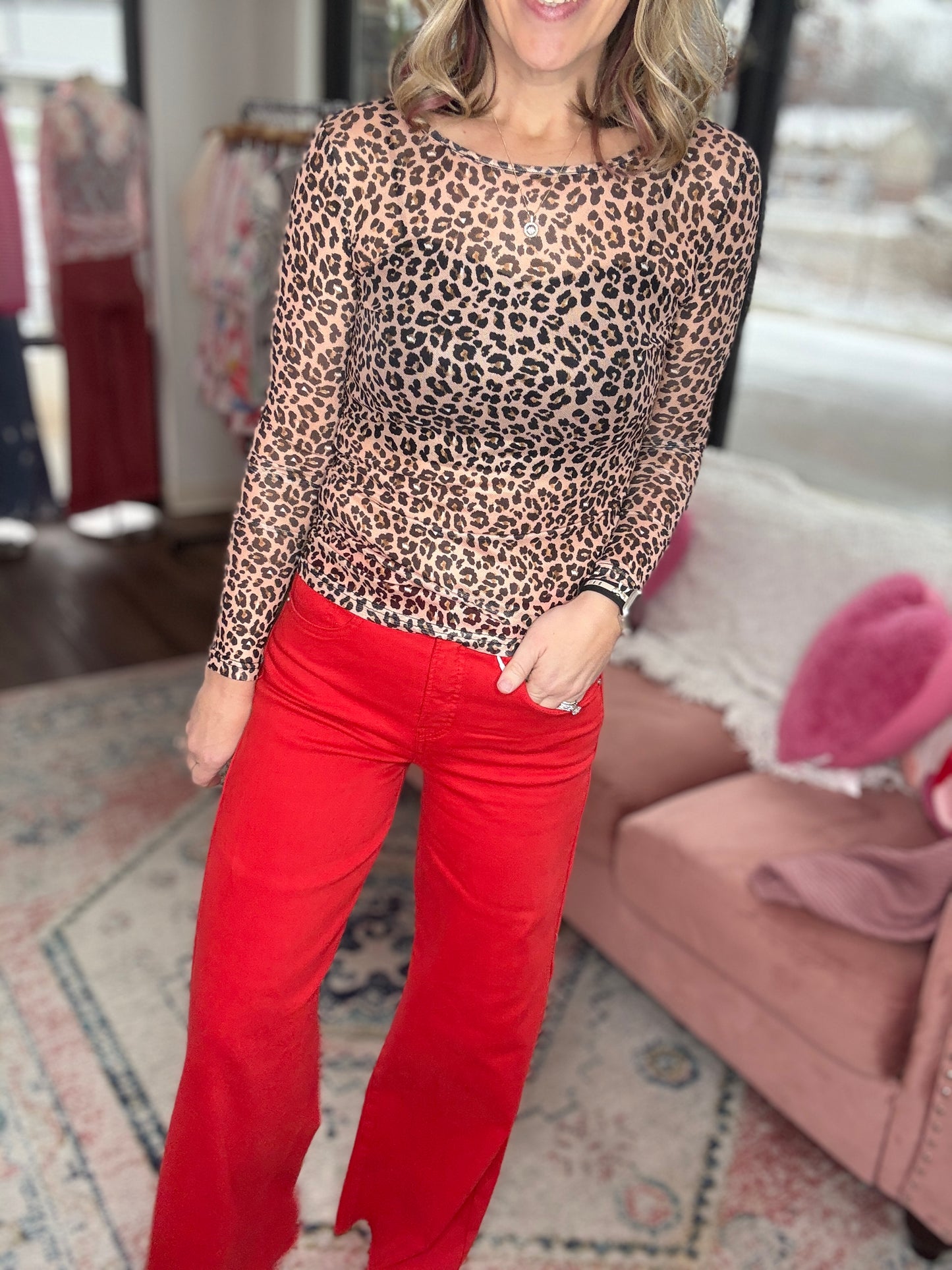 Ruby Red Flare Jean (1&3)