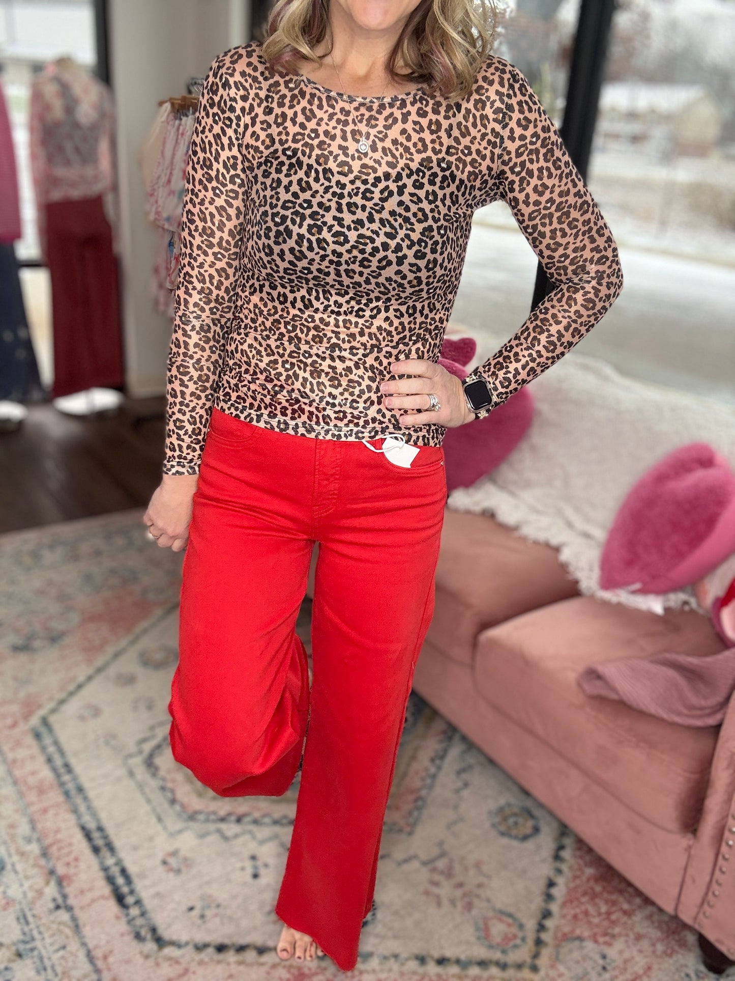 Ruby Red Flare Jean (1&3)