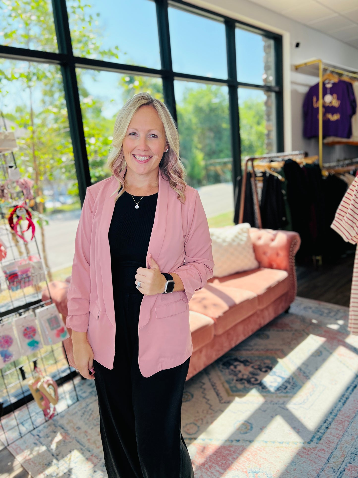 Jayne Lined Blazer-Mauve (S,L)