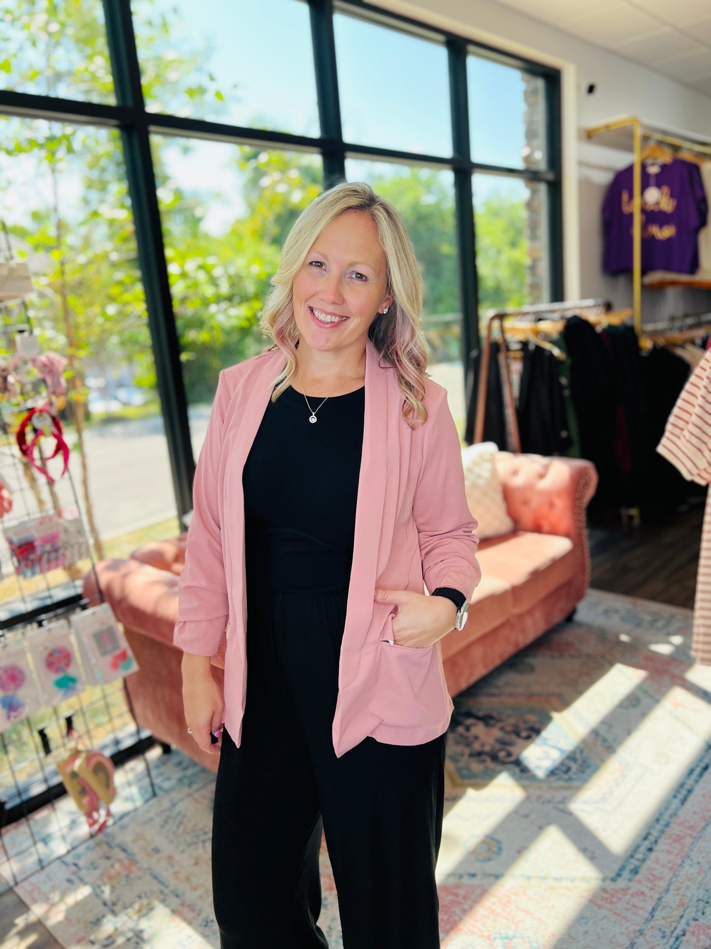 Jayne Lined Blazer-Mauve (S,L)
