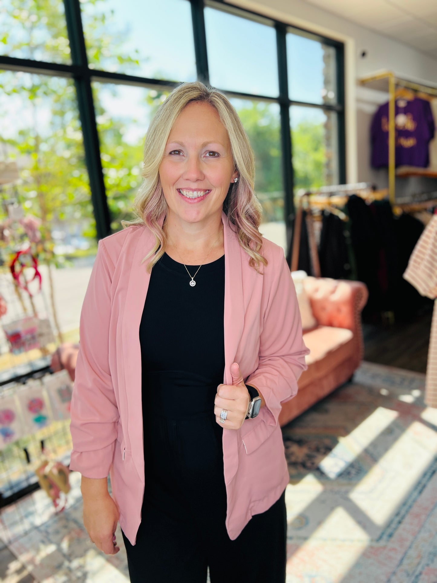 Jayne Lined Blazer-Mauve (S,L)