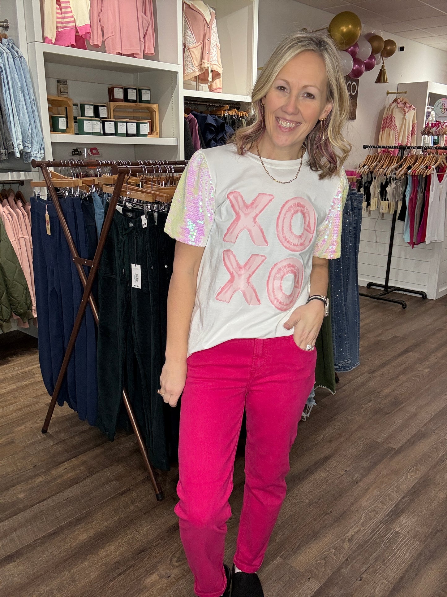 Pop Of Pink Denim