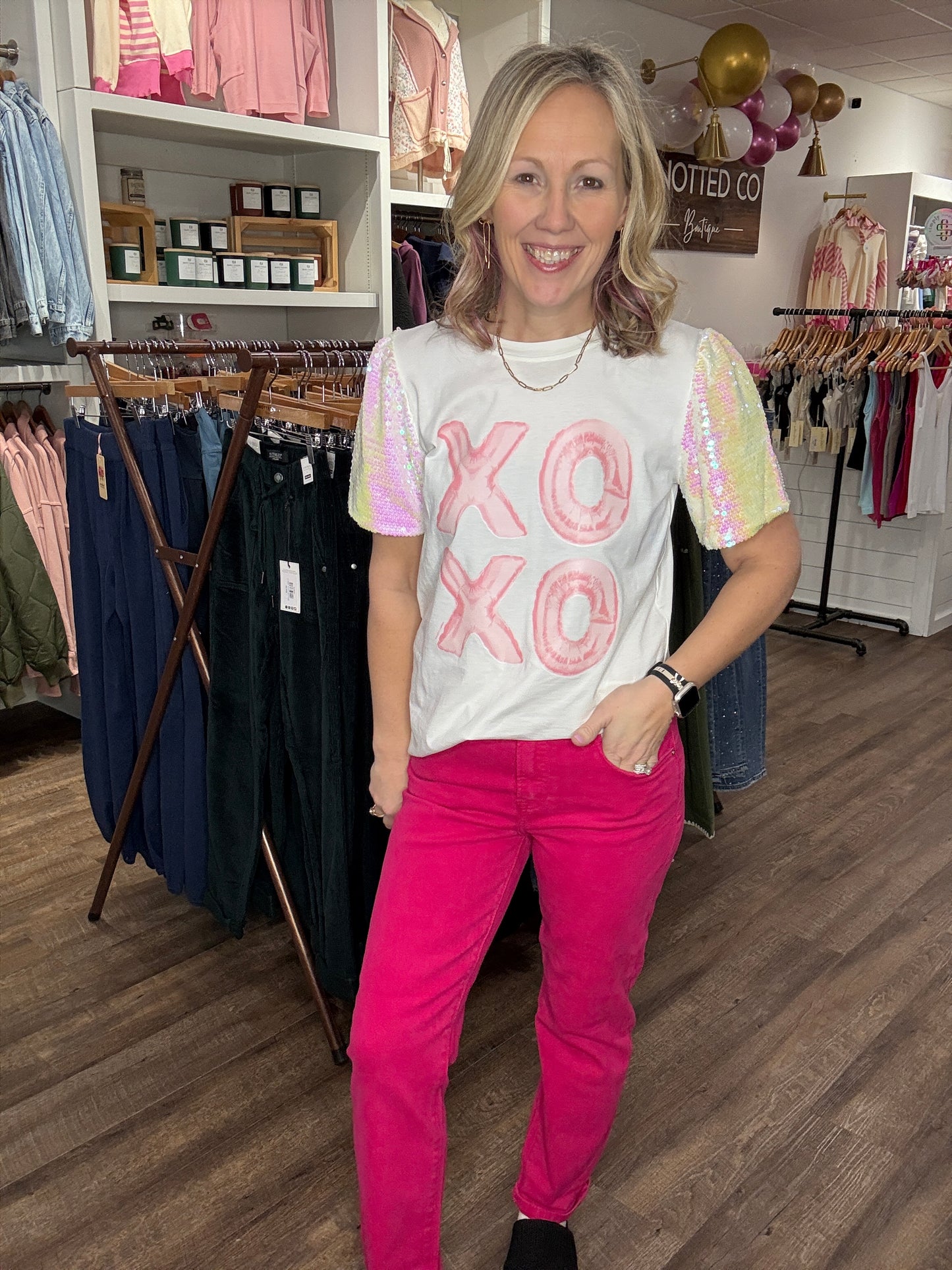 Pop Of Pink Denim