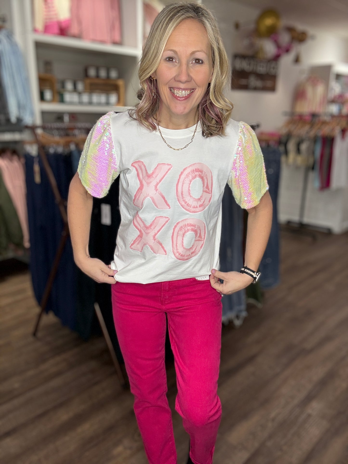 Pop Of Pink Denim