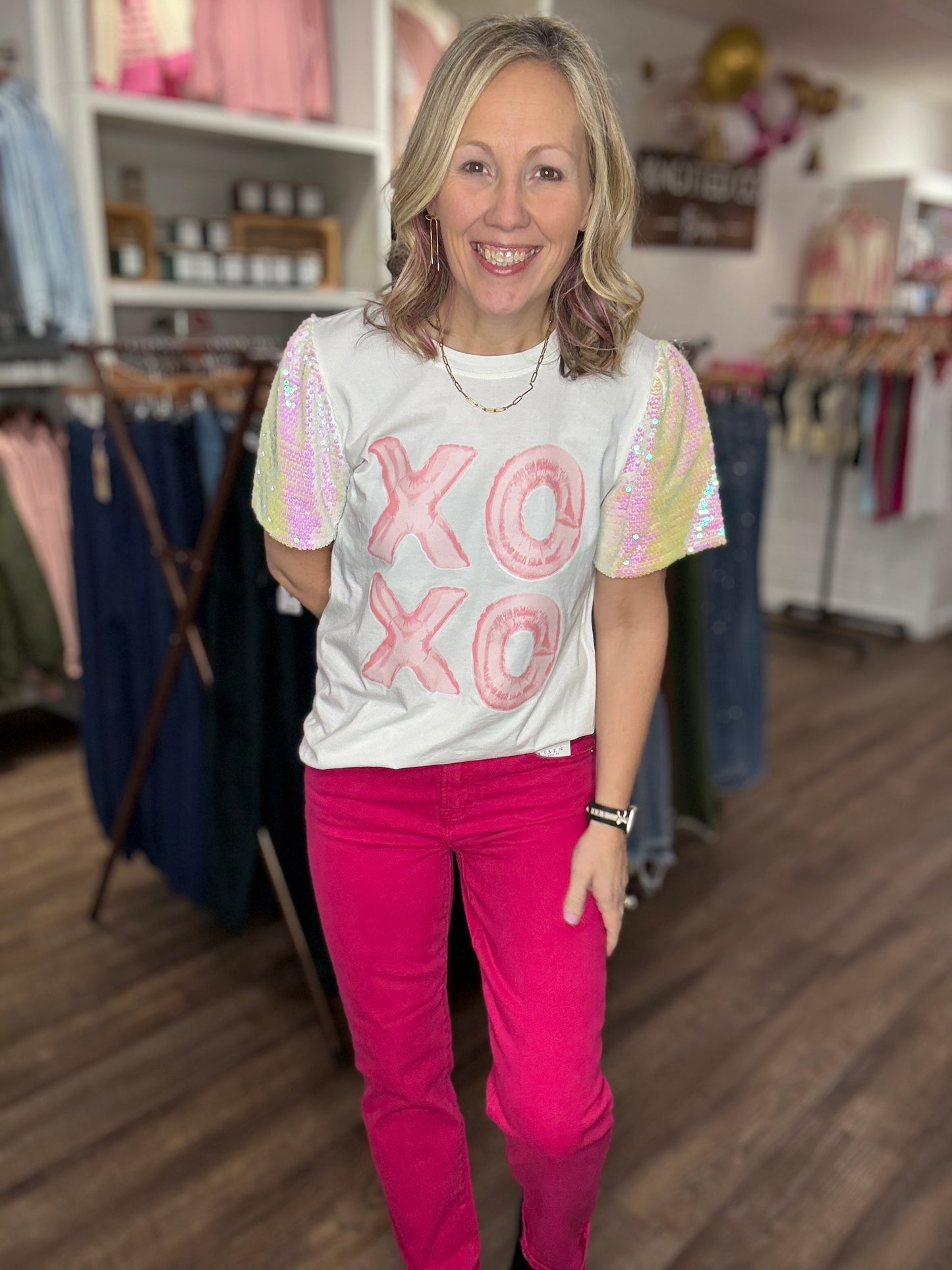 Pop Of Pink Denim