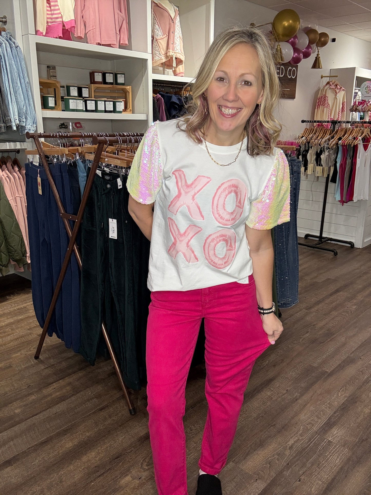 Pop Of Pink Denim