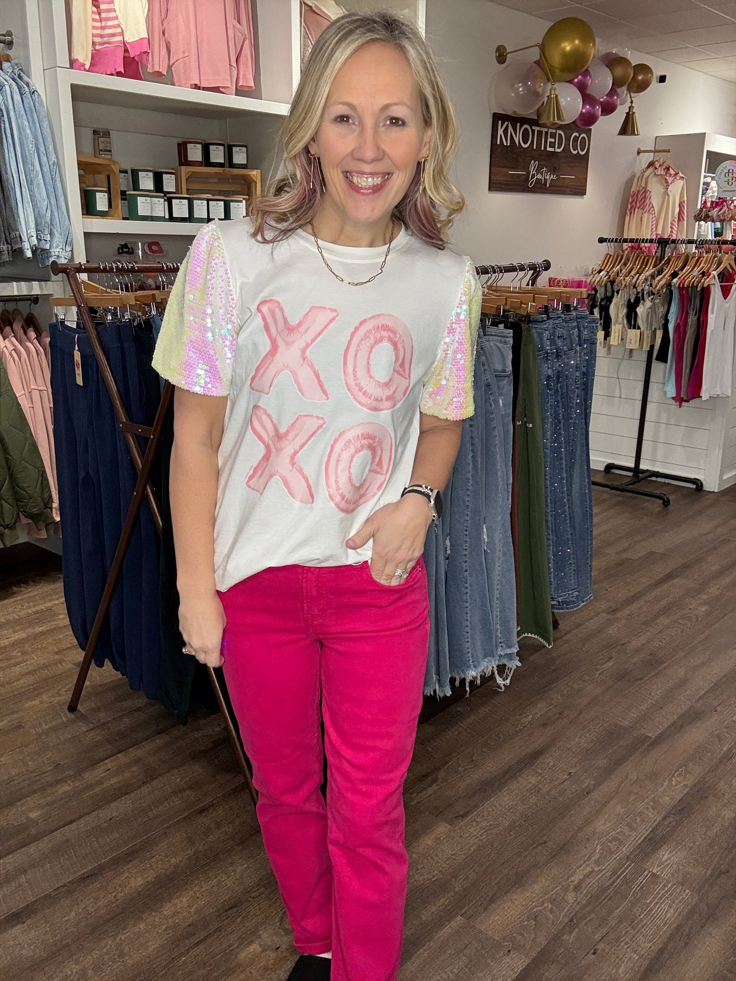 Pop Of Pink Denim