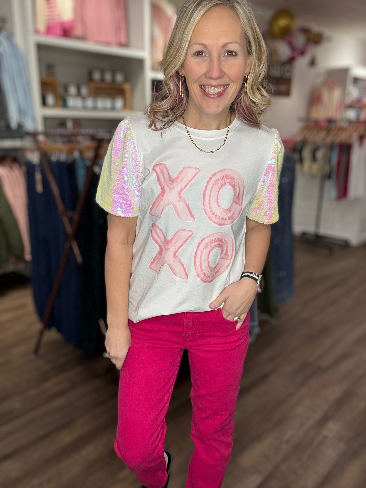 Pop Of Pink Denim