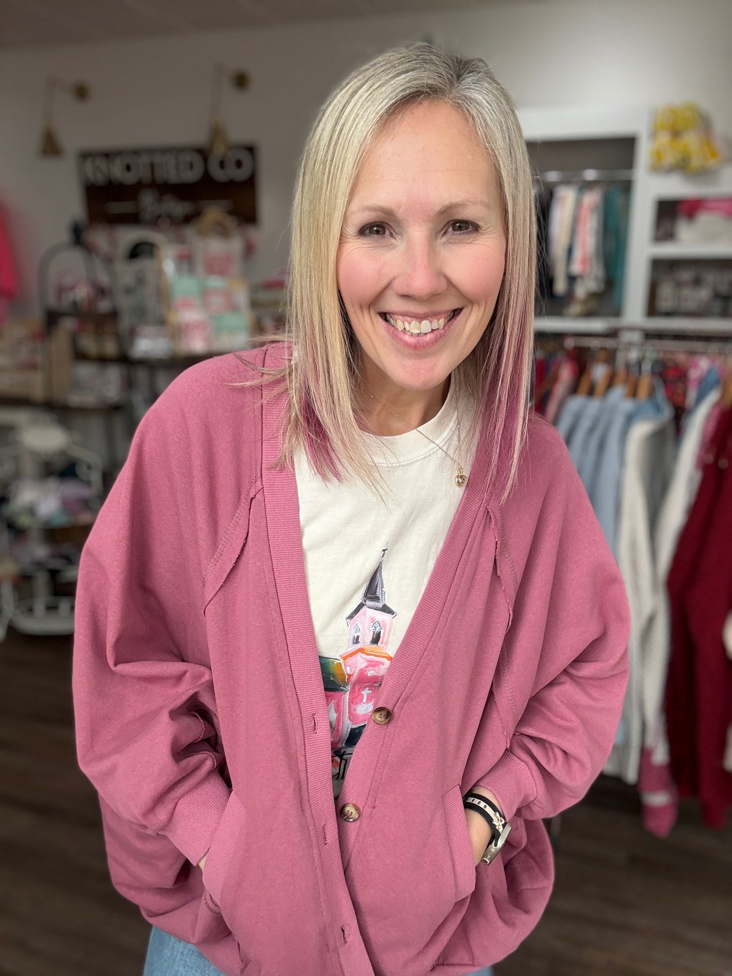 Spring Street Cardi- Berry