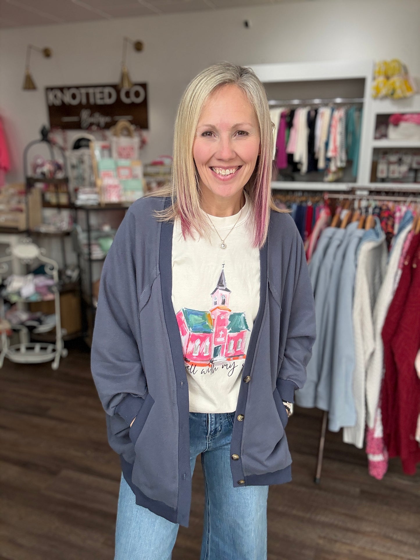 Spring Street Cardi- Blue