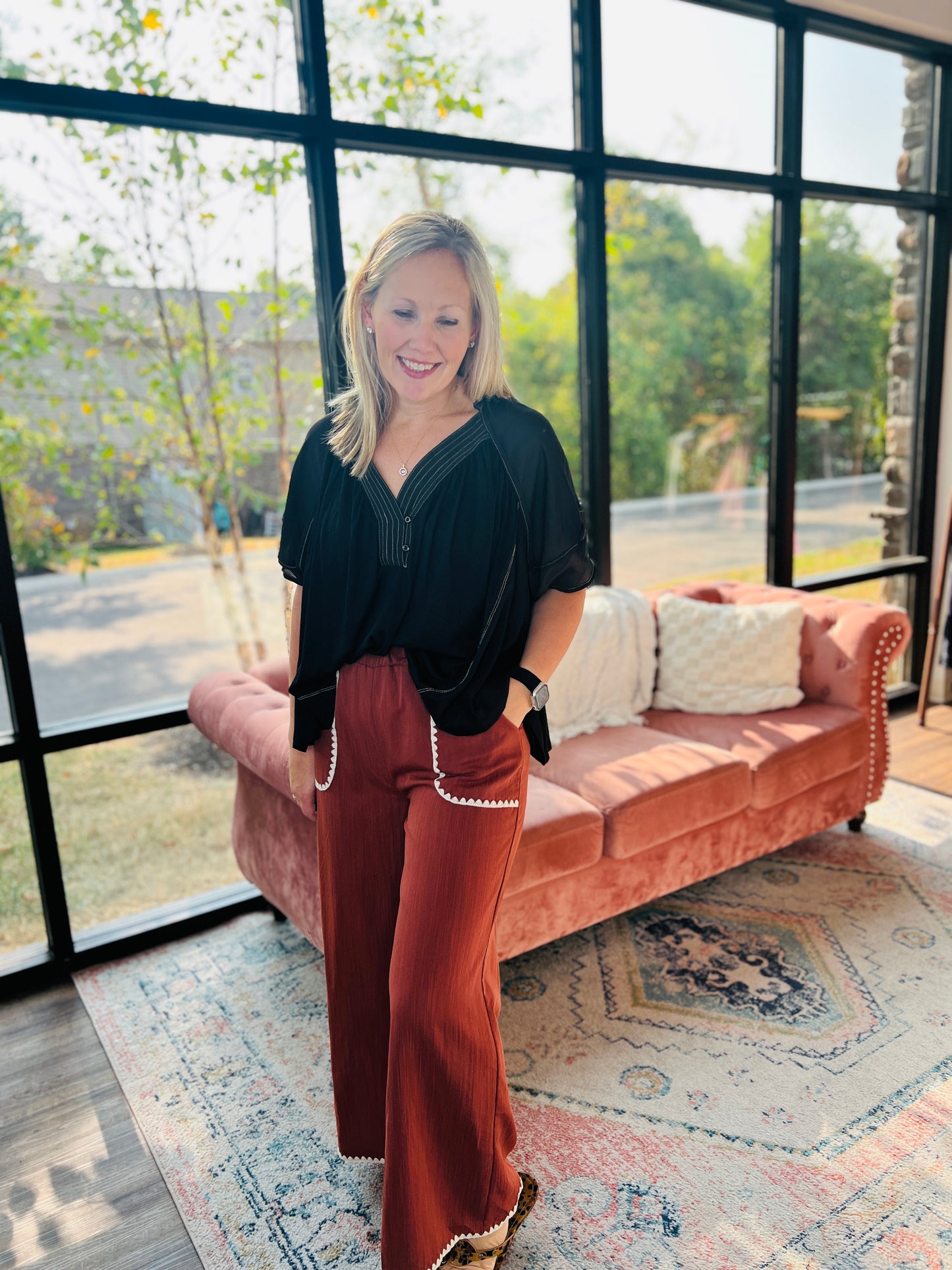 The Ellie Pants- Cinnamon