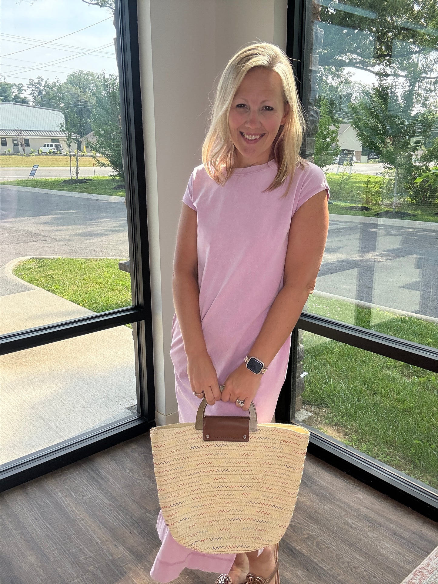Mineral Drift Midi Dress- Lavender