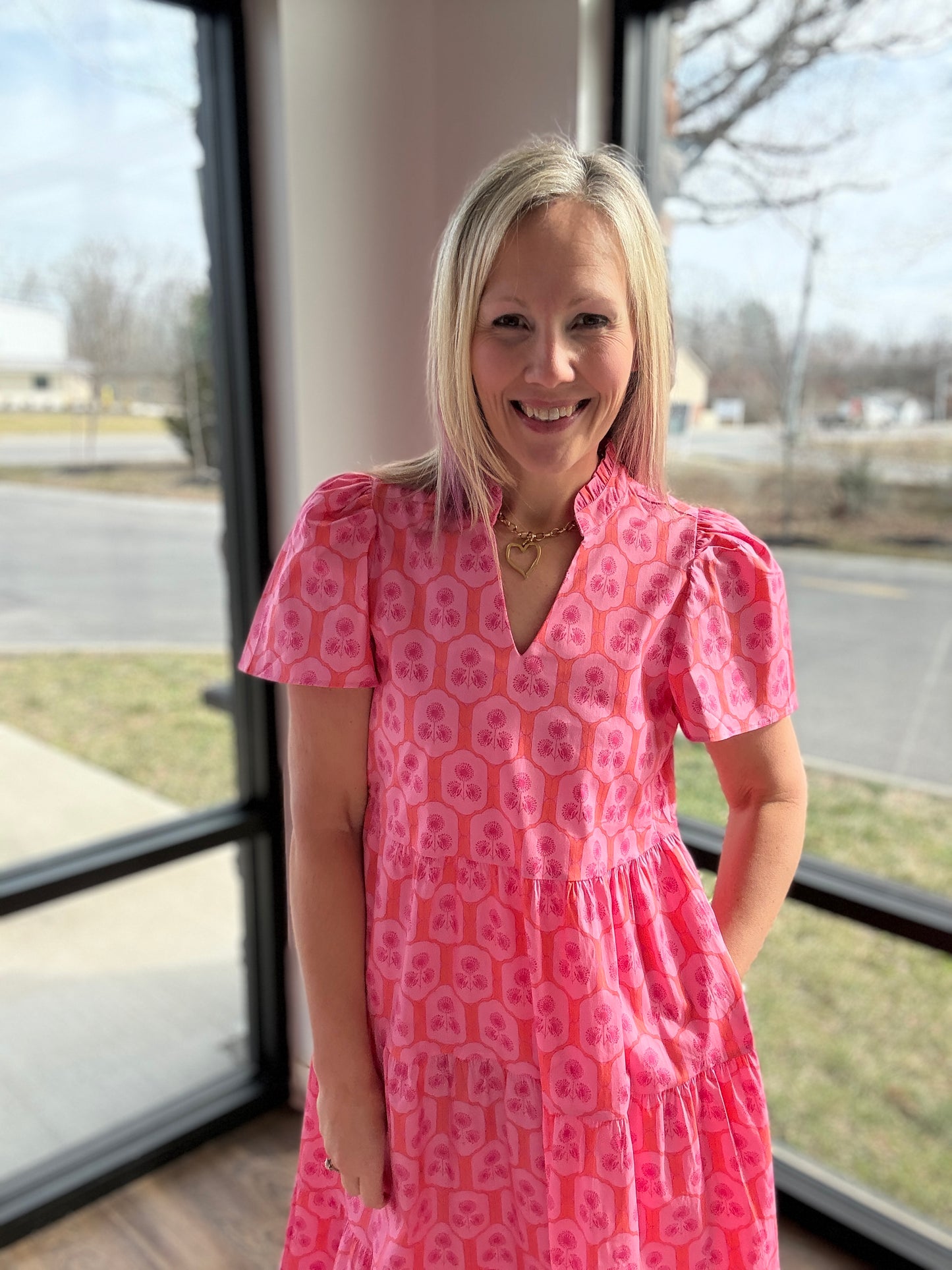 Rosette Charm Midi Dress