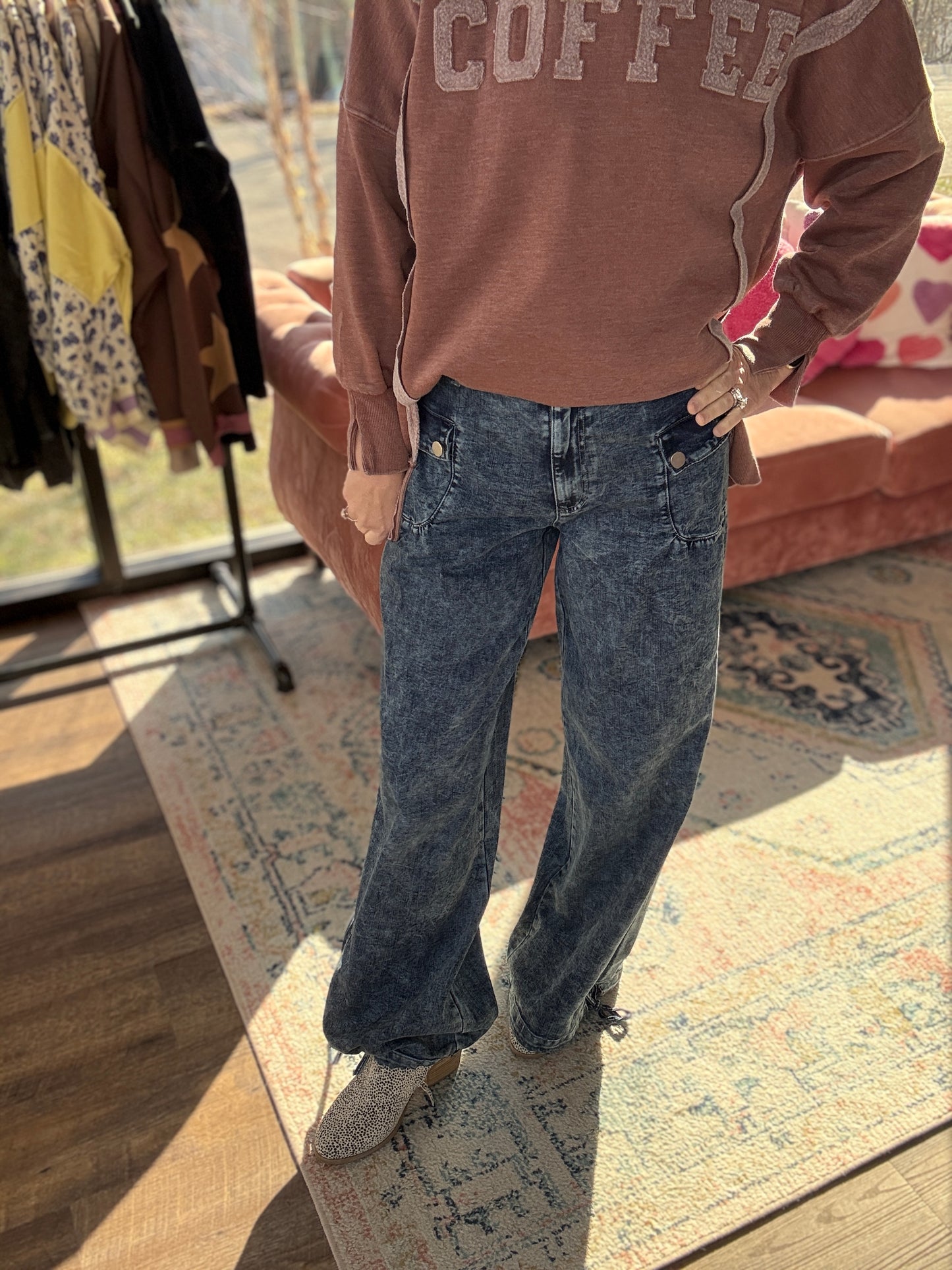 Jilly Cinch Hem Jeans