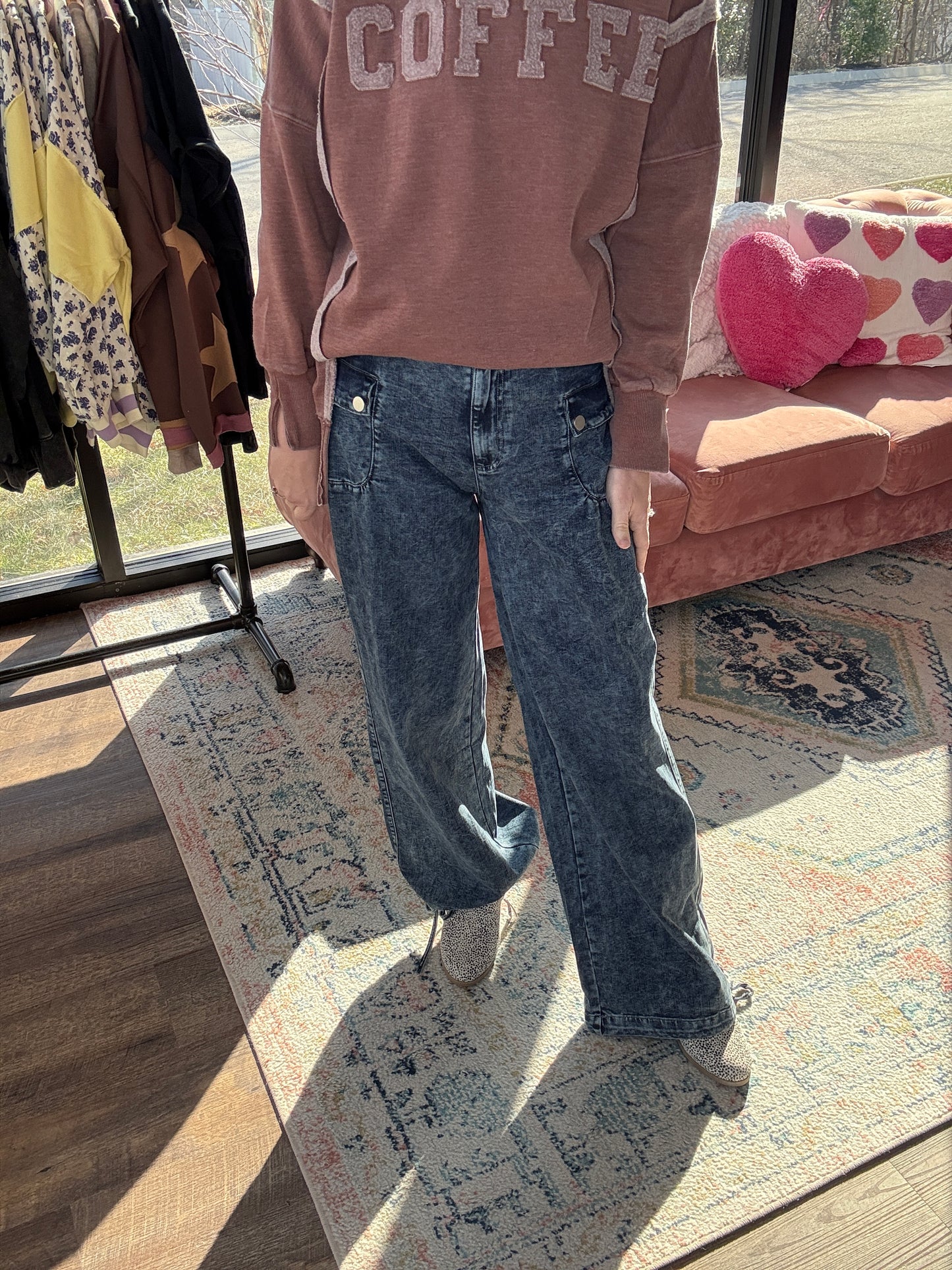 Jilly Cinch Hem Jeans