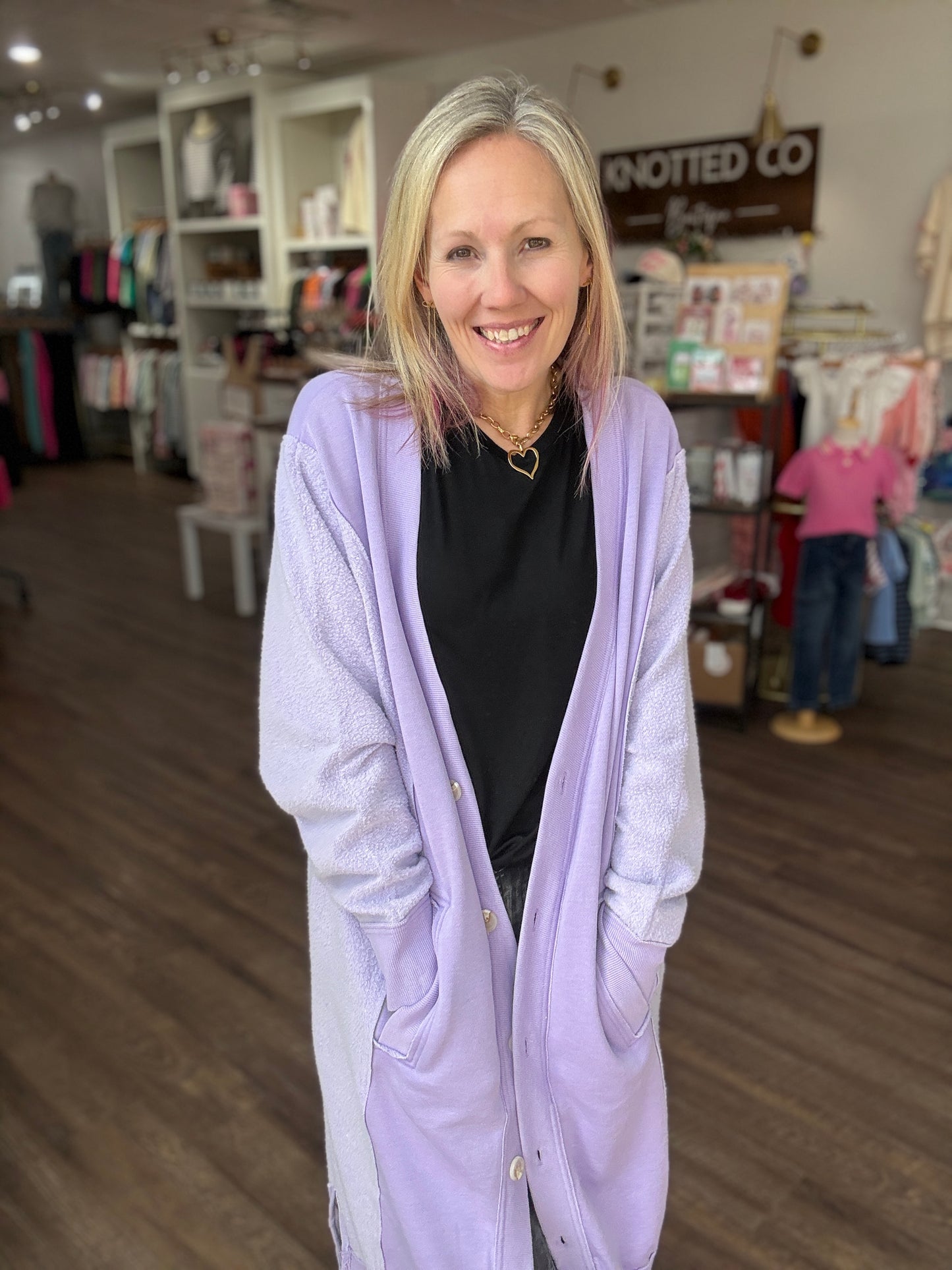 It's Friday Cardi- Purple