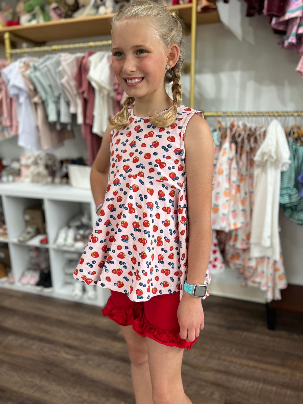 All American Red Shorties (6m,12m,18m,10,12)