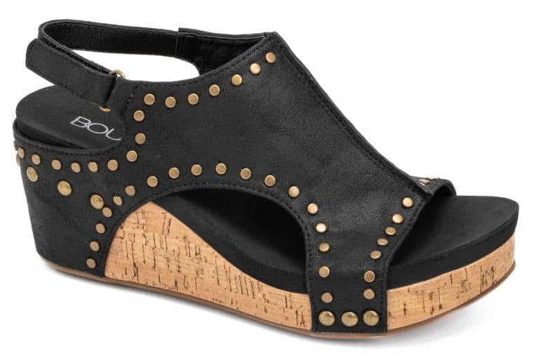 Carley Wedge- Black Stud