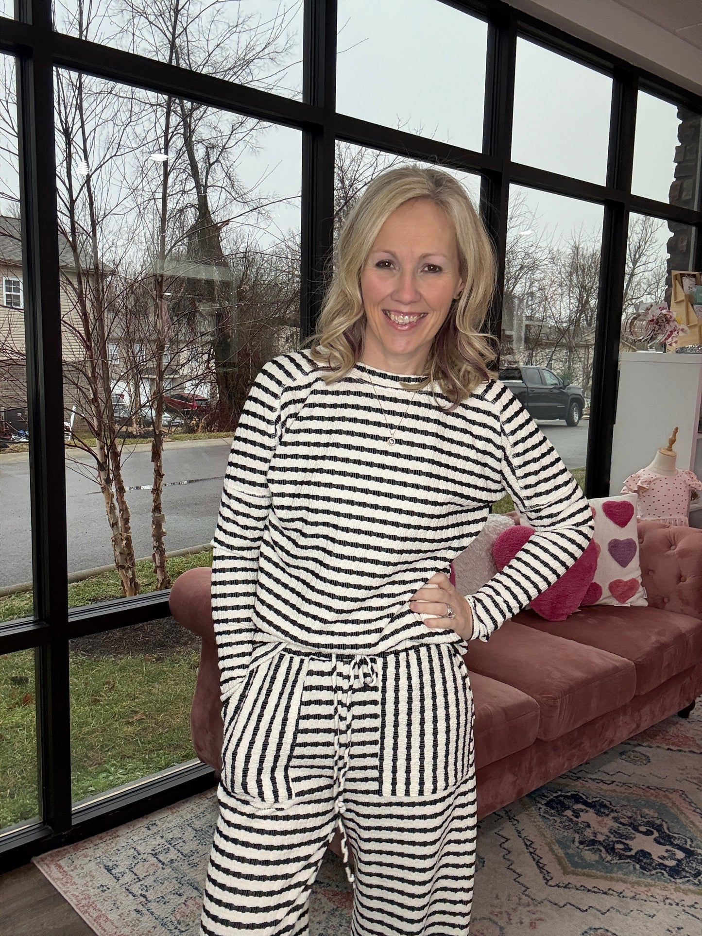 Striped Bliss Set- Black