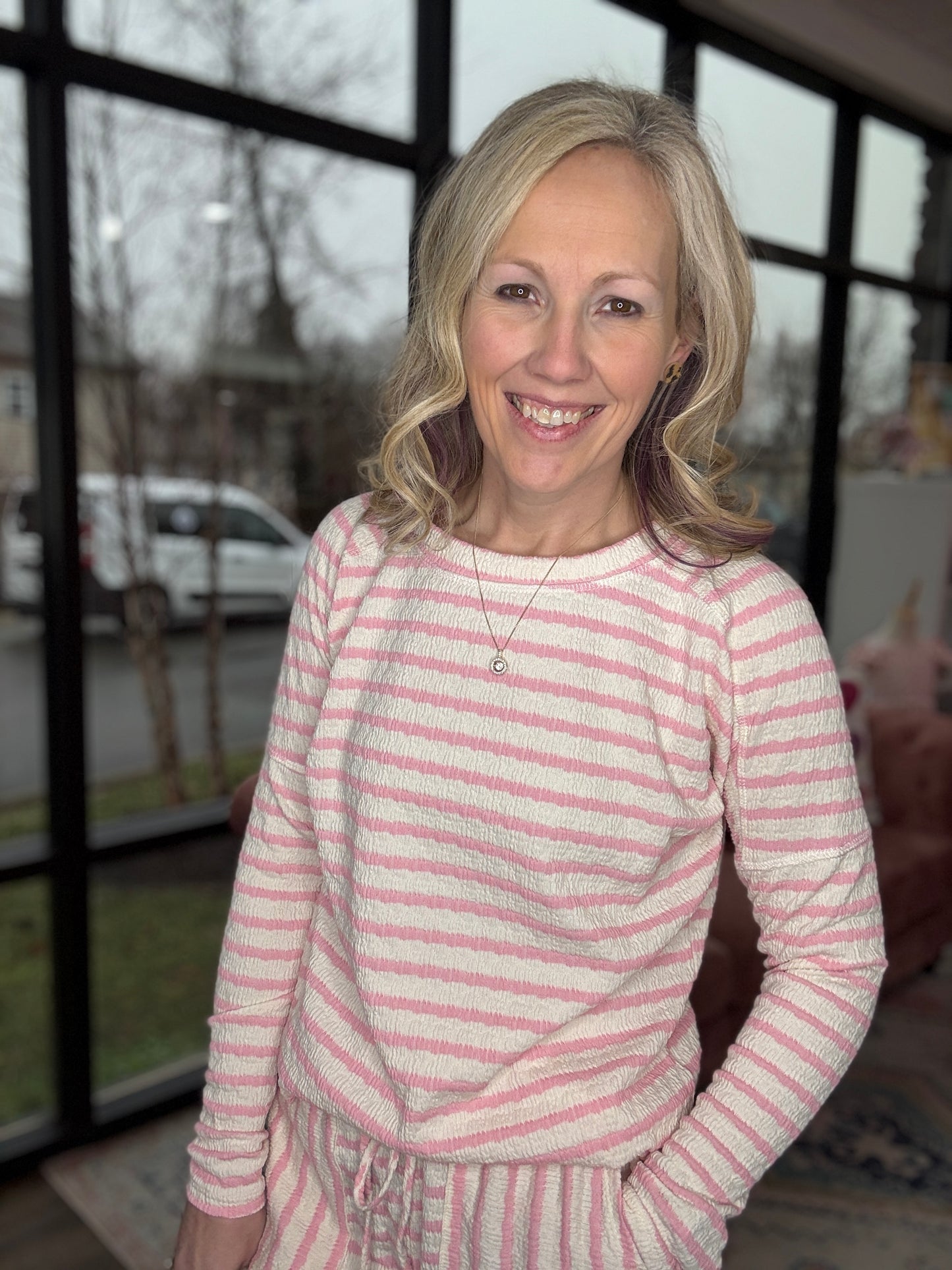 Striped Bliss Set- Pink