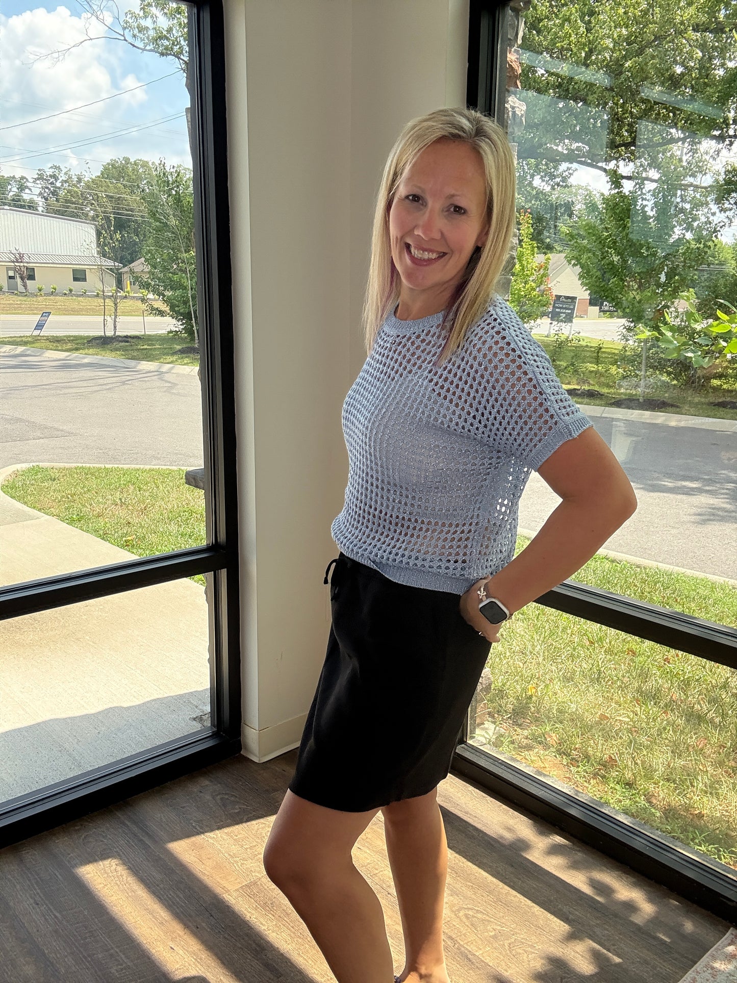 Jet Set Scuba Skort-Black