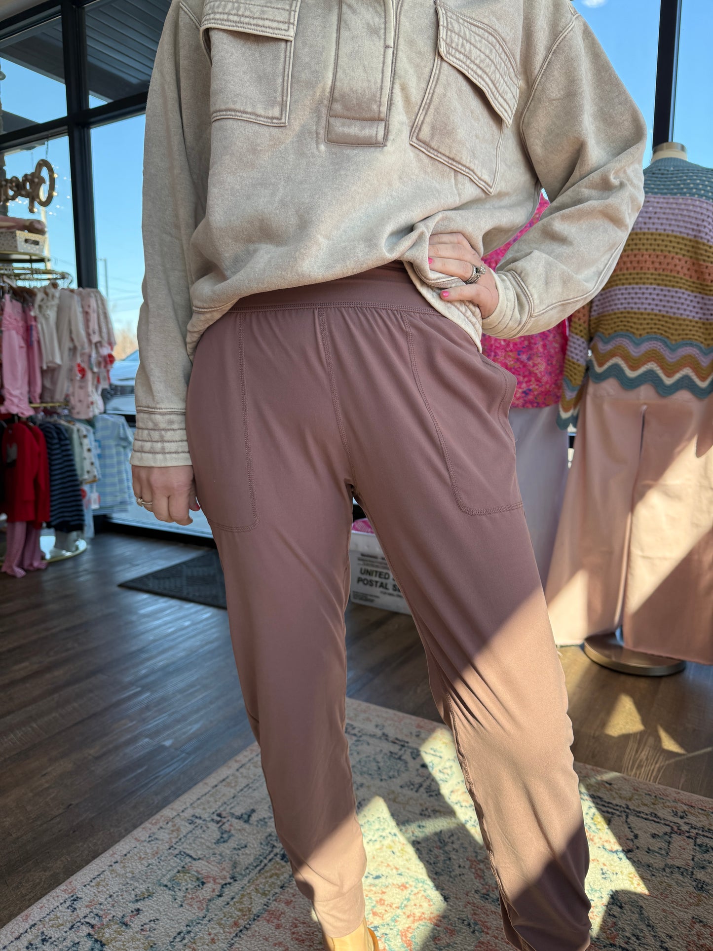 Butter Joggers- Rose