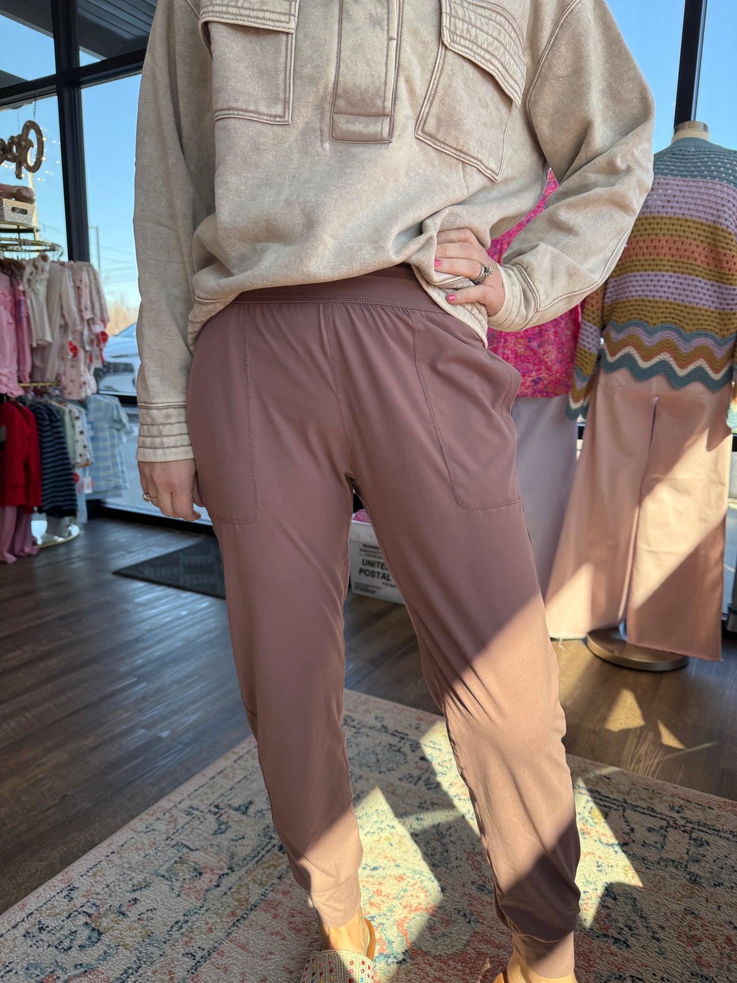 Butter Joggers- Rose