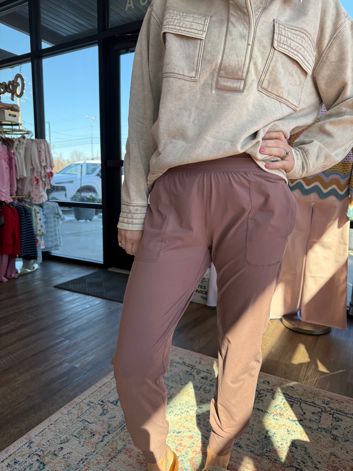 Butter Joggers- Rose