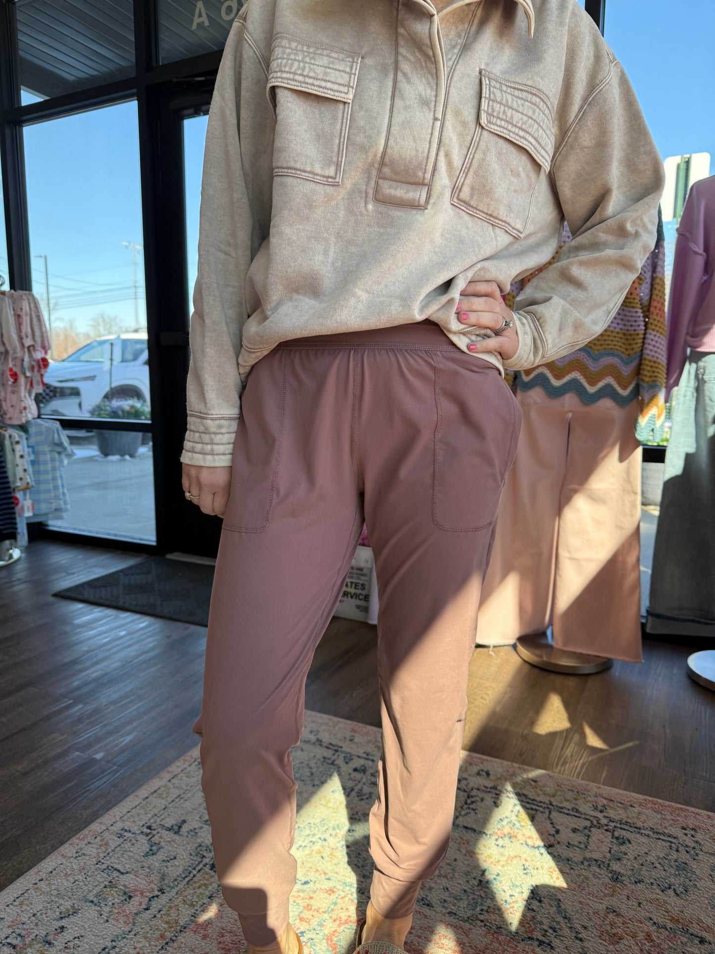 Butter Joggers- Rose