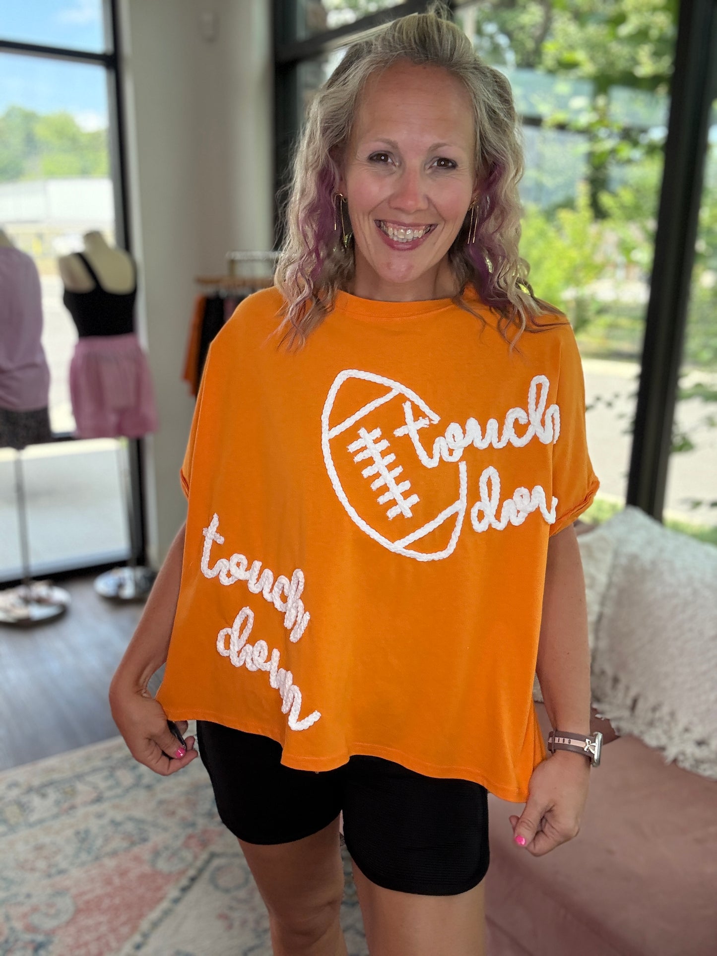 Touch Down Embroidered Top