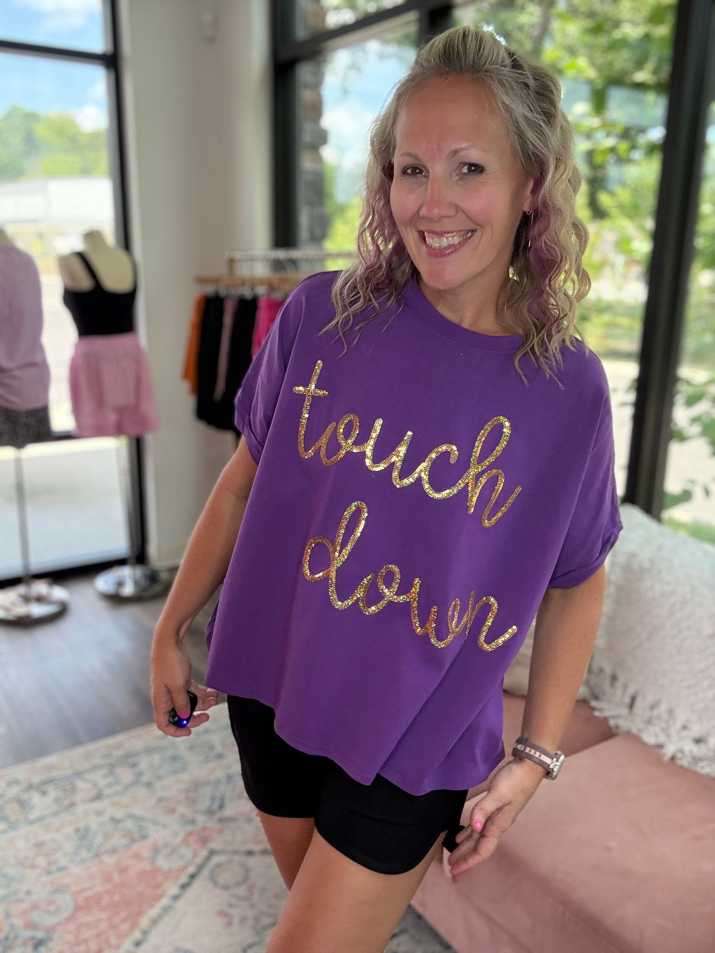 Touch Down Top- Purple & Gold
