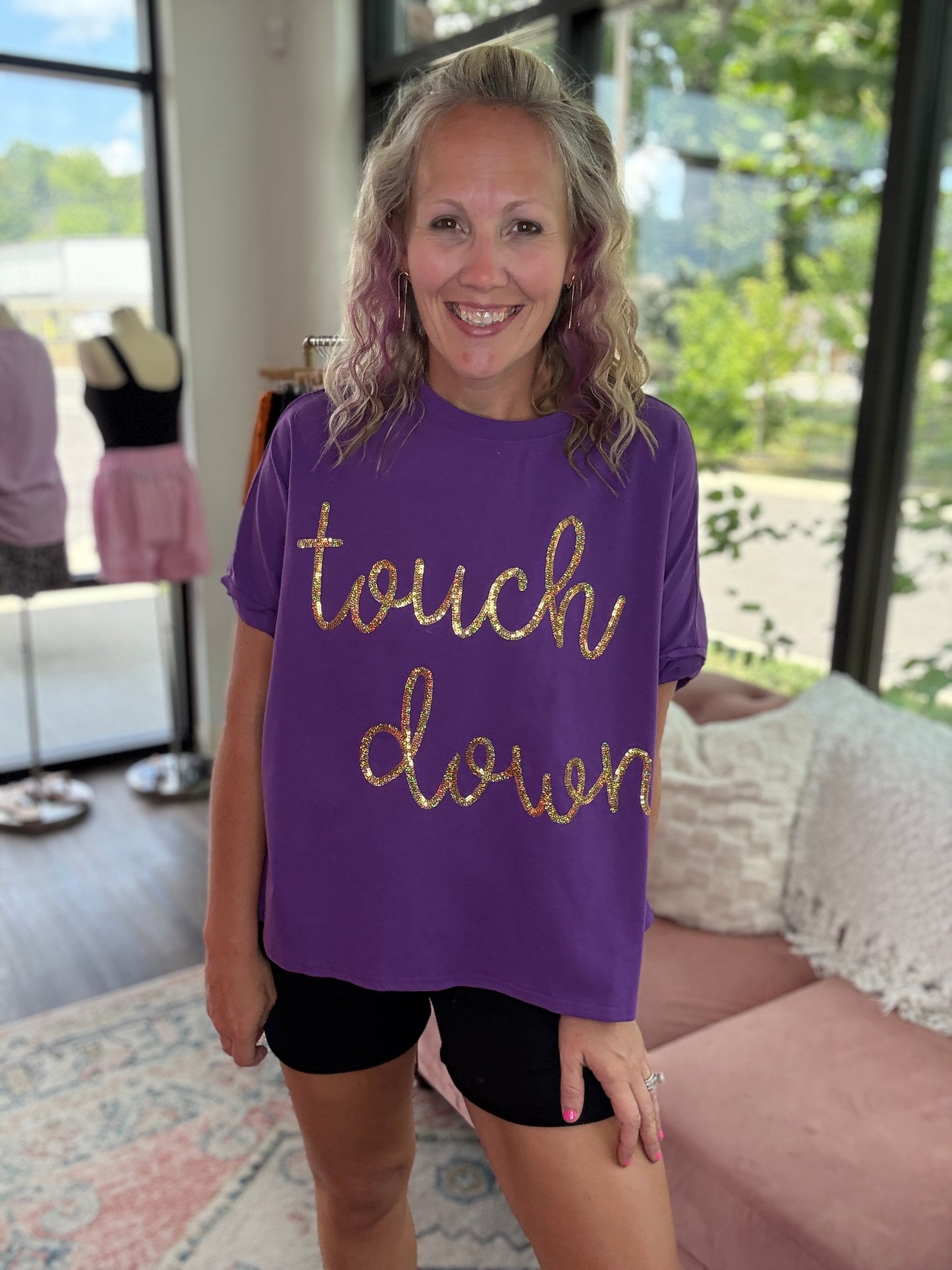 Touch Down Top- Purple & Gold