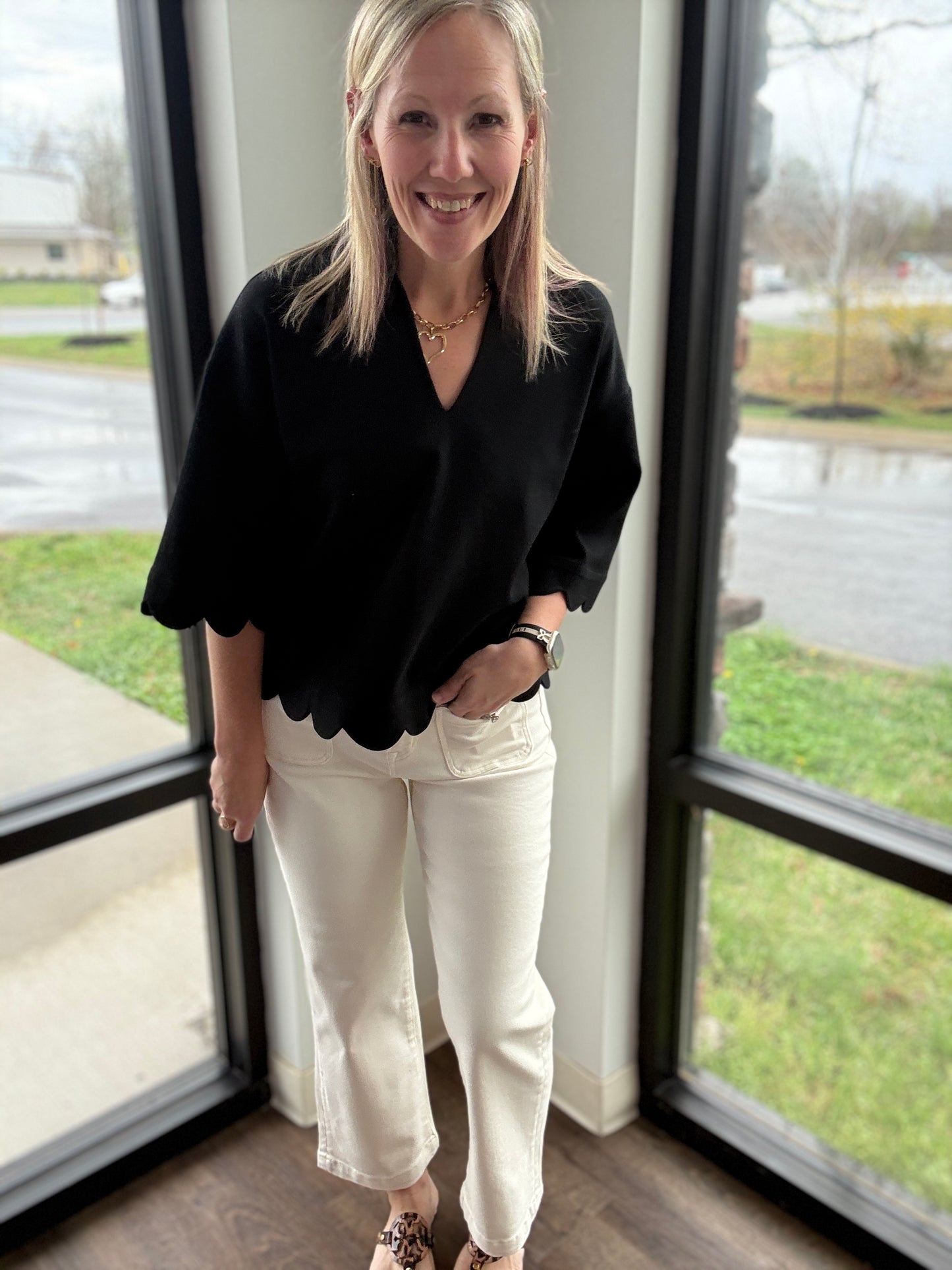 Sweet Cream Cropped Denim