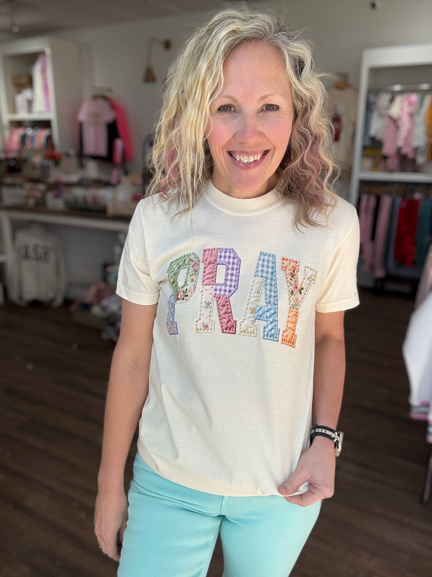 Patchwork Prayer Tee