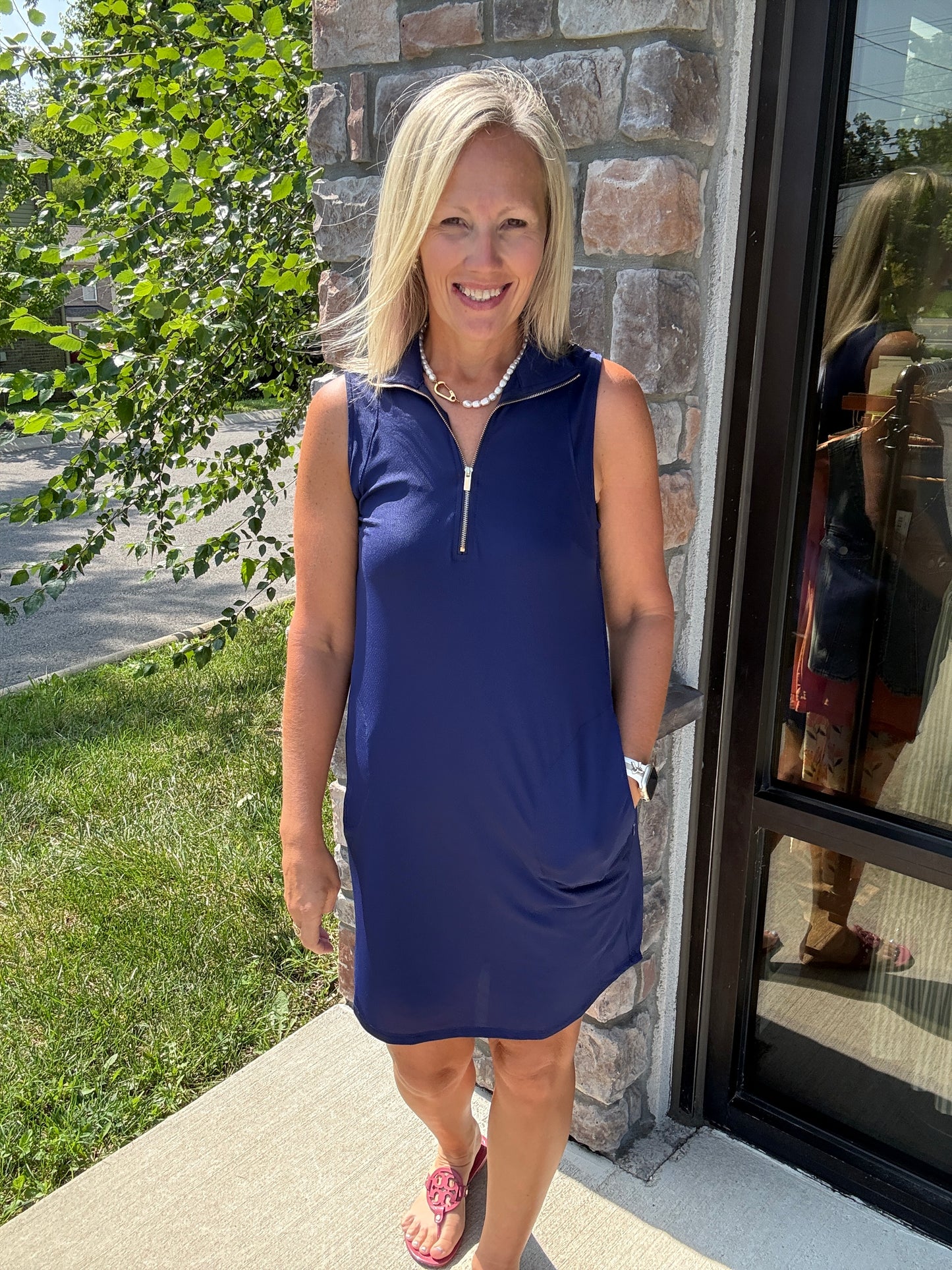 Navy on the Go Dress