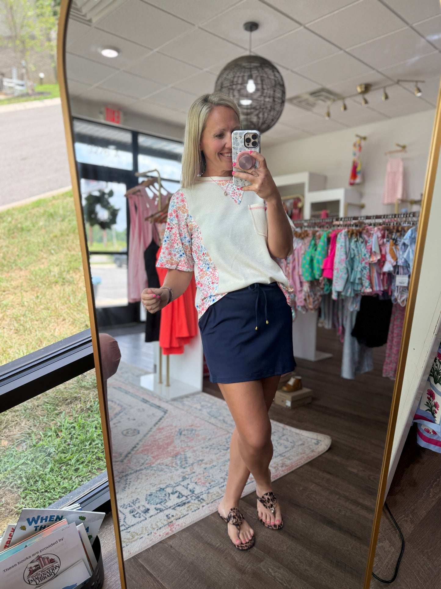 Solid Navy Skort