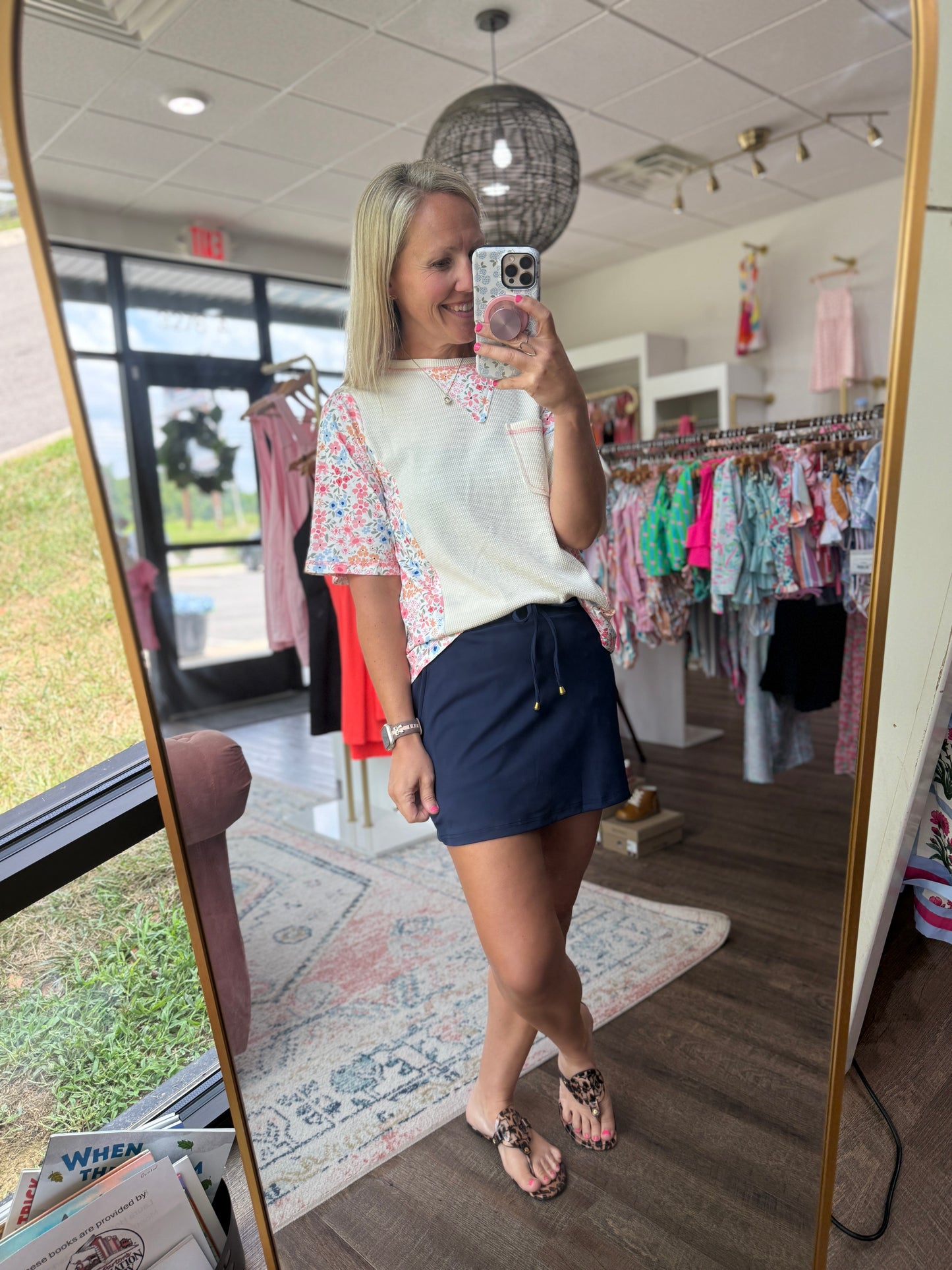 Solid Navy Skort