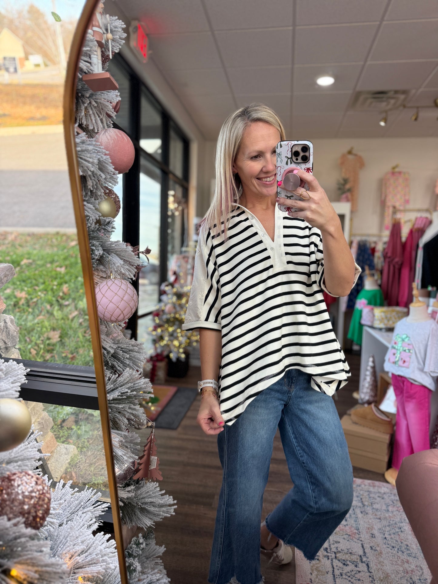 Lace Lane Stripe Top