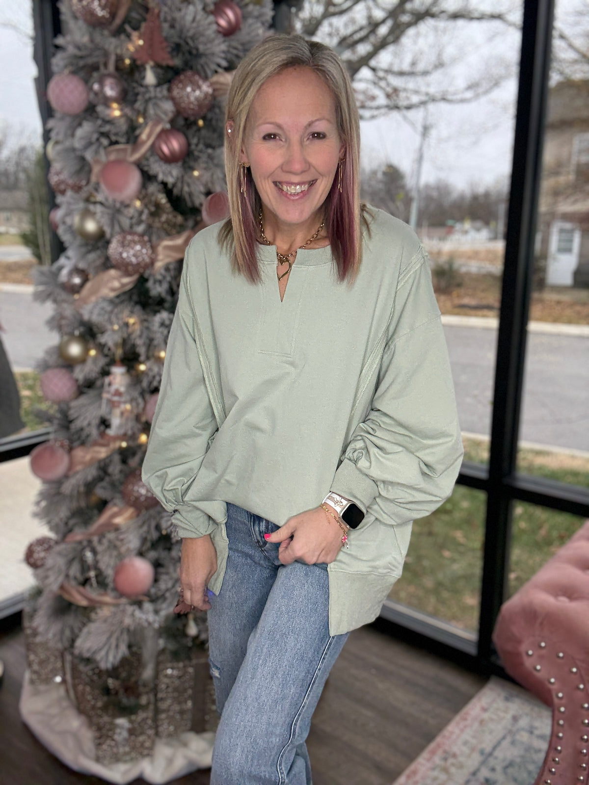 Soft Sage Escape Top