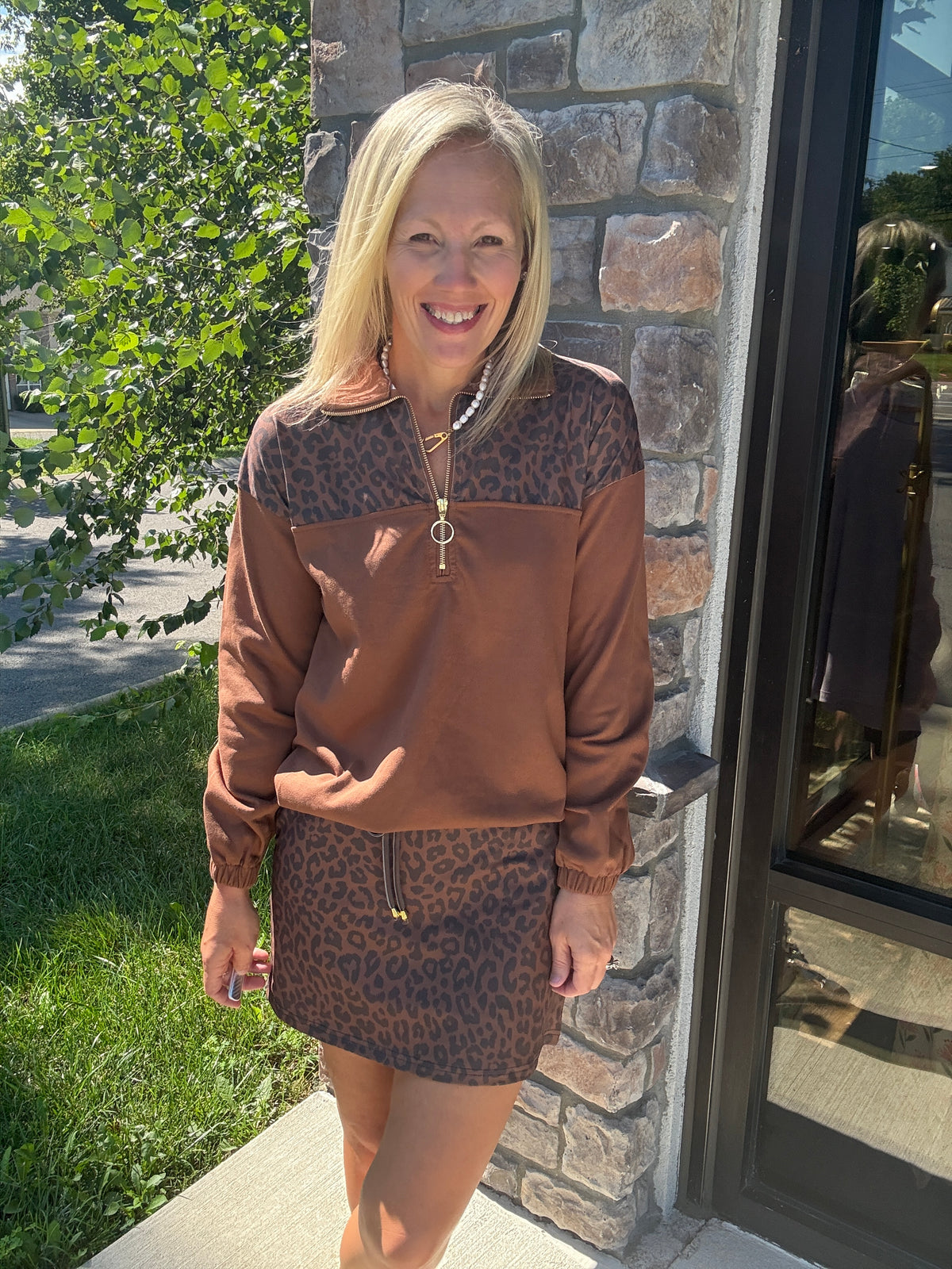 Cocoa Leopard Pullover