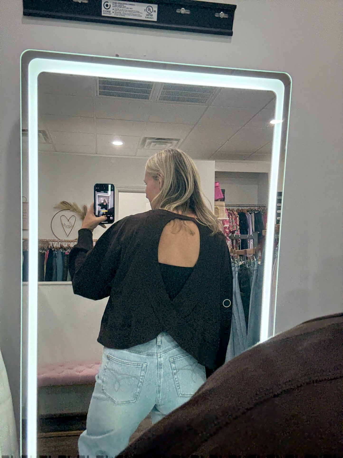 Breezy Back Long Sleeve- Espresso
