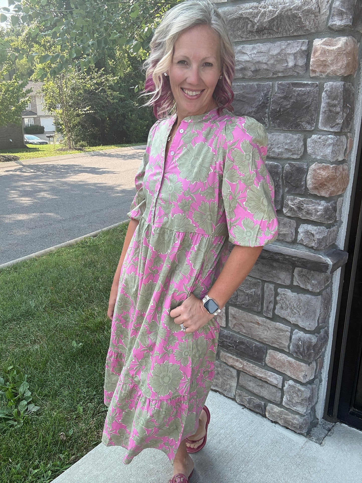 Flower Market Midi Dress